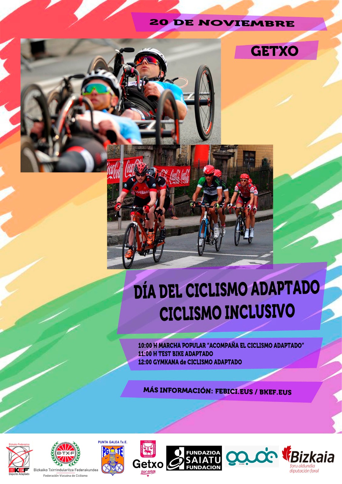 Cartel Día del Ciclismo Adaptado GETXO 2021